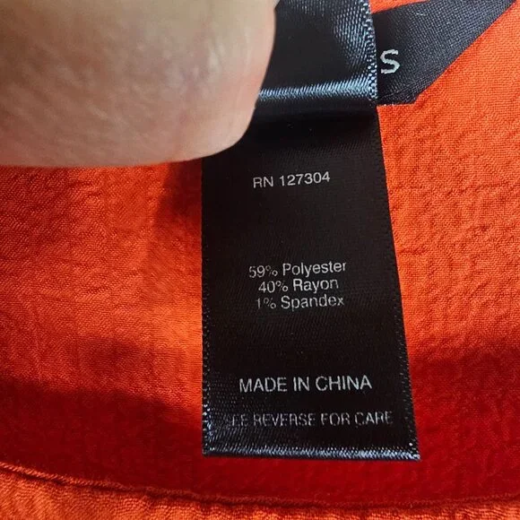 Ali Miles Artsy Crinkle Knit Tunic 3X Orange Boho Flowy Tie Detail Relaxed Fit - Picture 3 of 9